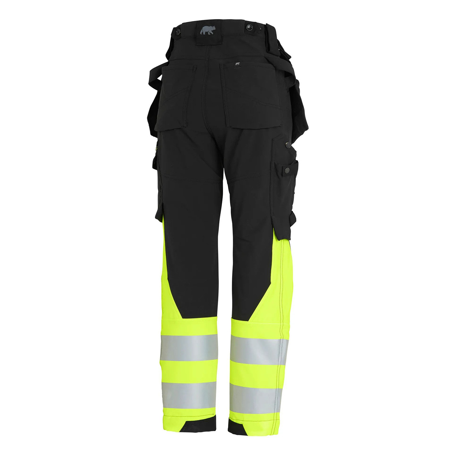 BUKSE DAME THS I HELSTRETCH MED AVTAGBARE HENGELOMMER DAME KL. 1 GUL/SVART - Bilde 2