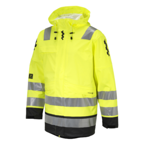 REGNJAKKE STORD HIVIS GUL KL3